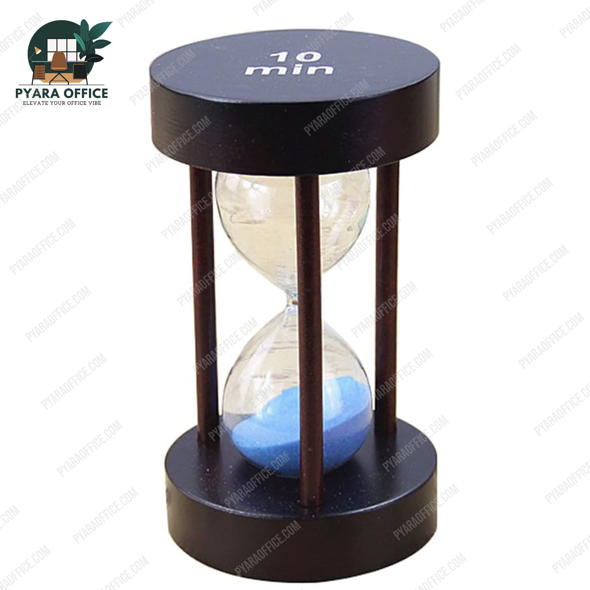 Sand Timer Wooden Round Antique Finish 15 Minutes